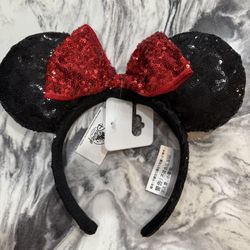 Disney Sequin Minnie Mouse Ears Headband - Brand New