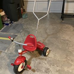 Radio Flyer Toddler Tricycle With Push Handle