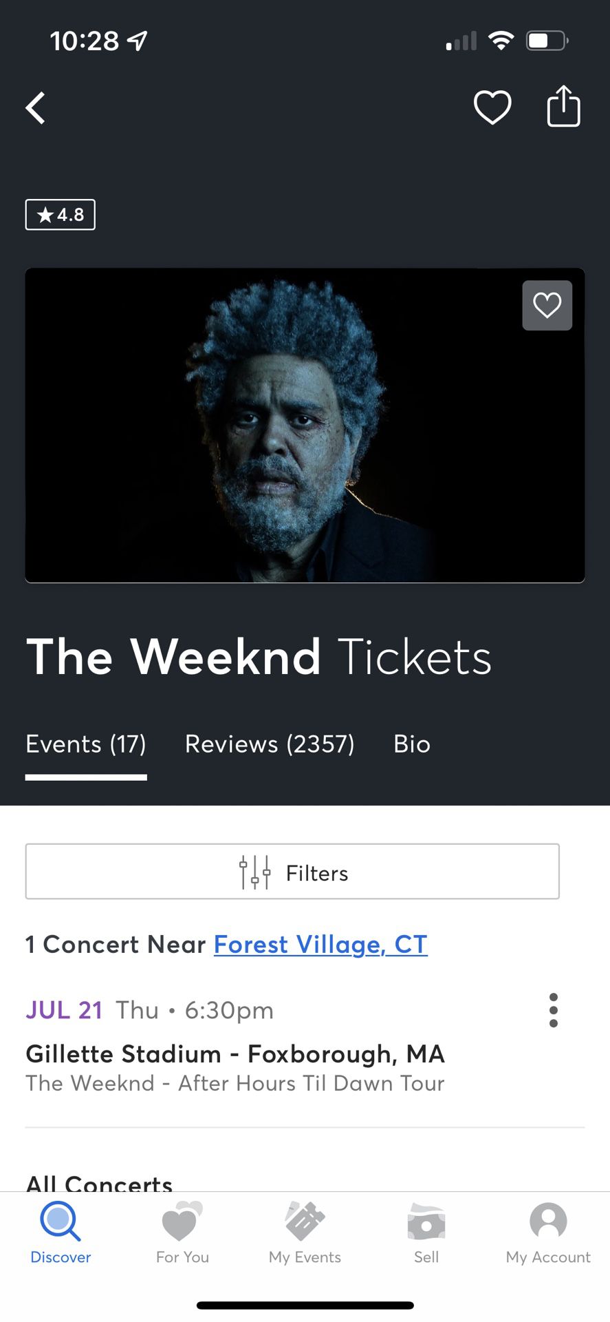 Concert tickets-The Weeknd - After Hours Til Dawn Tour 