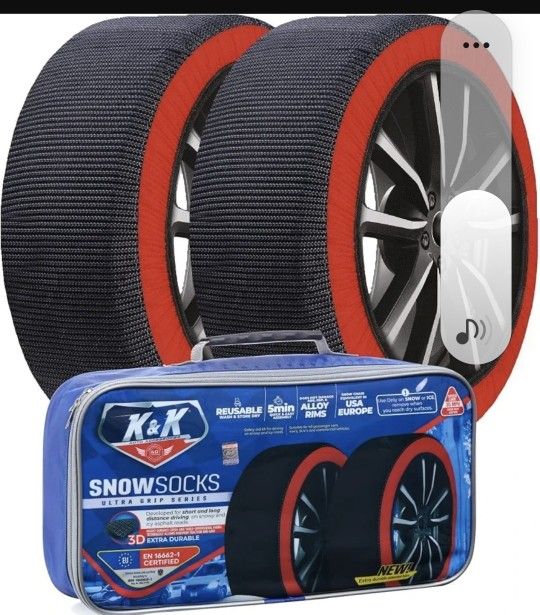 SNOWSOCKS / K & K Tire Traction Large Tires/UNUSED!