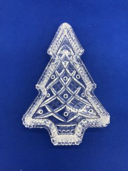 Waterford Christmas tree candy dish
