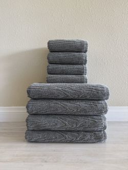 West Elm Faux Bois (Woodgrain) Towels
