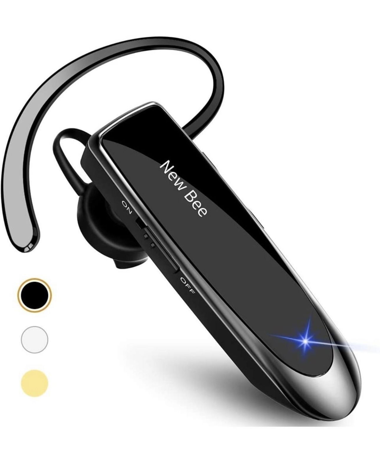 Bluetooth Earpiece V5.0 Wireless Handsfree Headset with Microphone 24 Hrs Driving Headset 