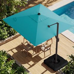 ZLACUIU 10x10FT Cantilever Outdoor Umbrella,