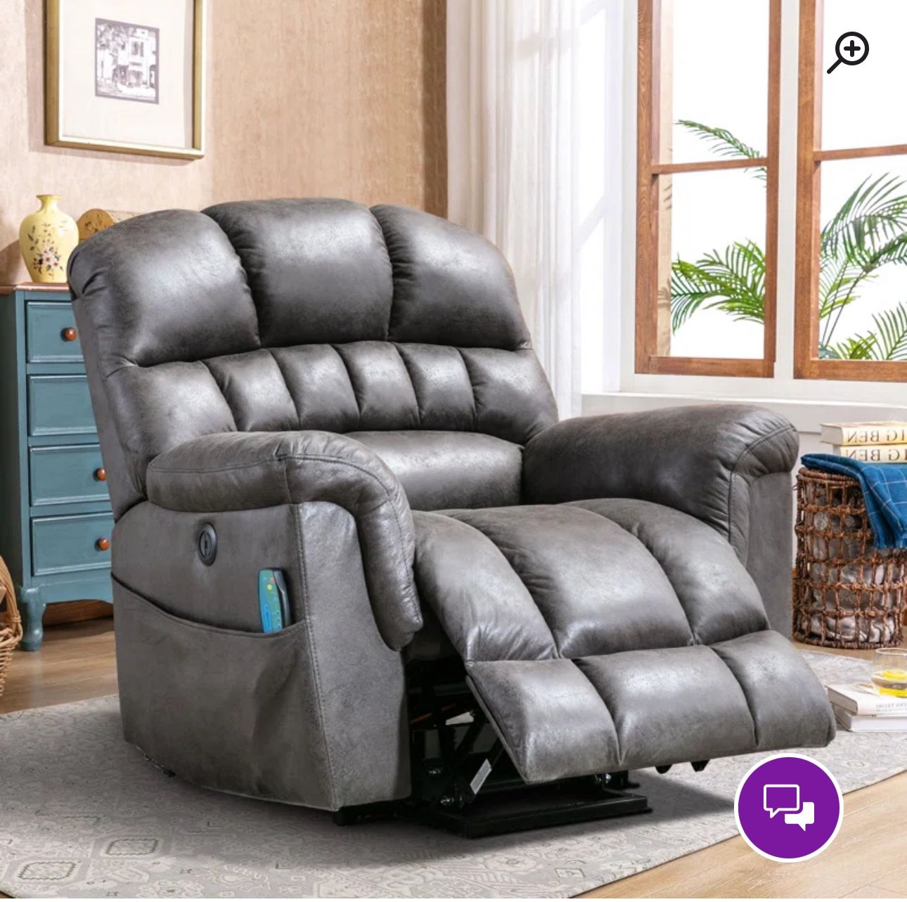 Extra Wide Power Recliner Heated Massage Chair