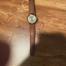 Vintage Auto Wind, Leather Strap Watch