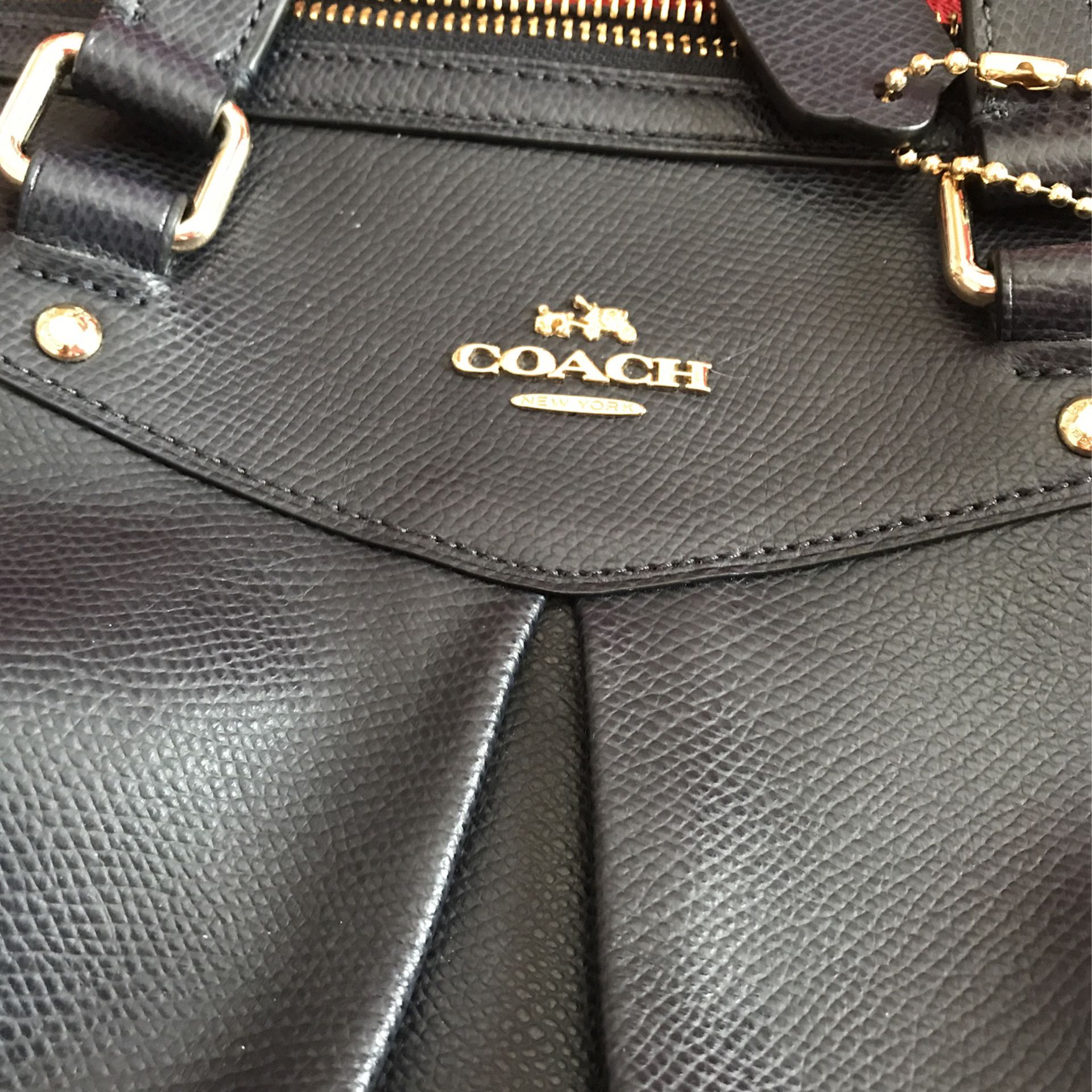 Coach Bag Leather Gray