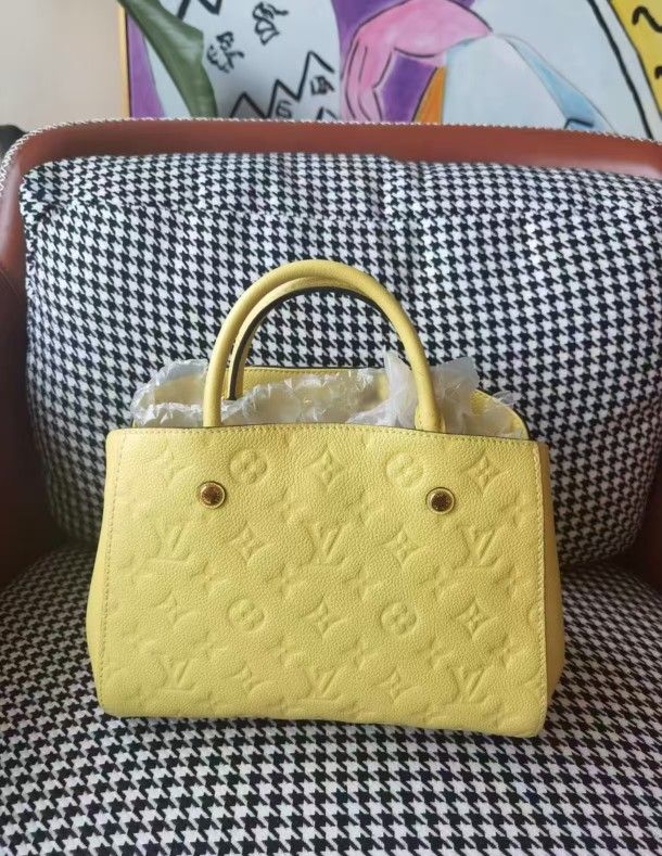 Louis Vuitton yellow leather shoulder bag