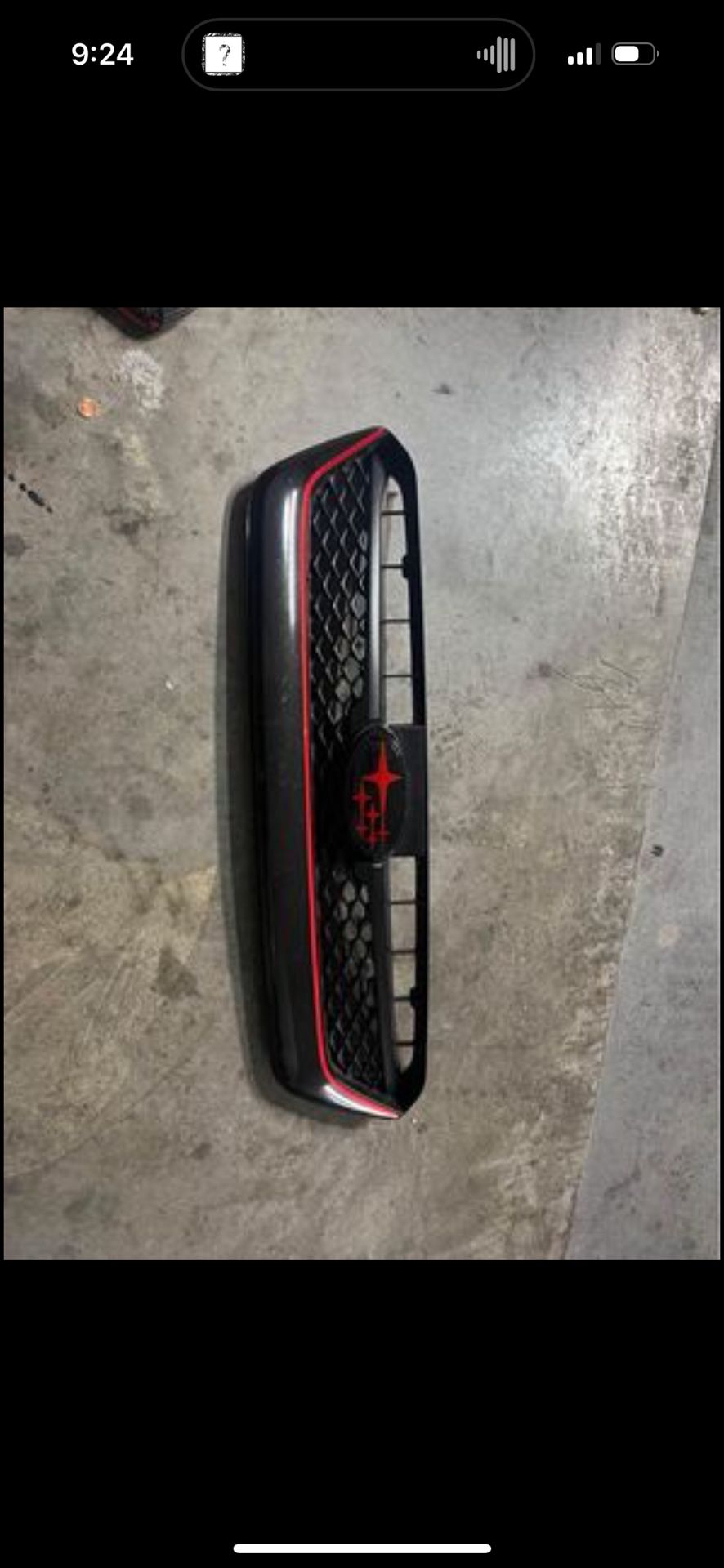 Subaru Wrx Sti Grill With Red Pin Stripe And New Red Star Badge