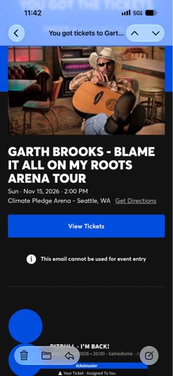 Garth Brook Tickets $275 each