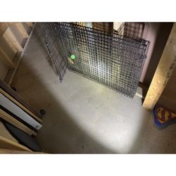 Dog Cage, Black Colored Wired Cage, Medium size, Like New