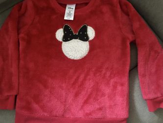 Disney Minnie red fur sweatshirt size 2t