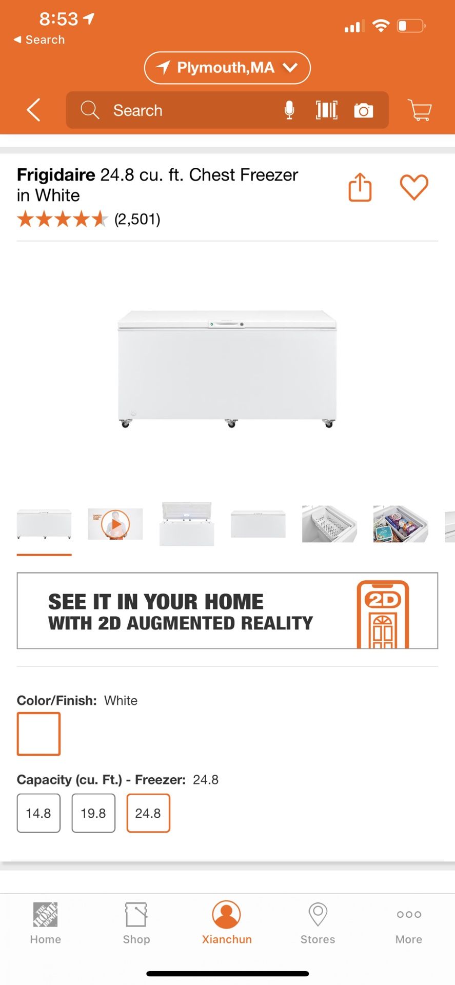 Chest freezer