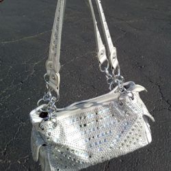 Beautiful Bling Silver Purse 