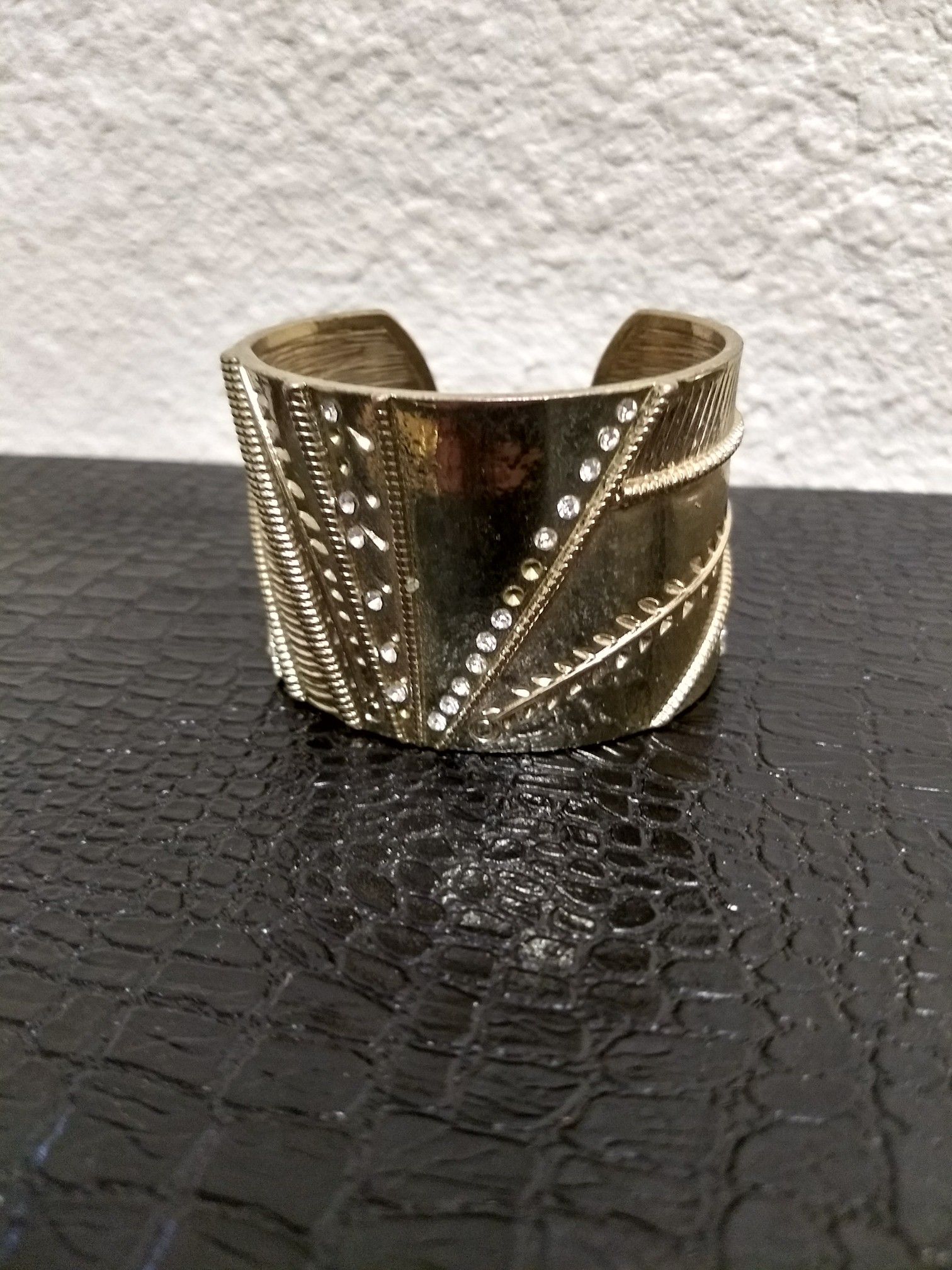 Gold cuff bracelet fantasy jewelry