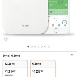 Netro Smart Sprinkler Controller, WiFi, Weather aware, Remote access, 6 Zone