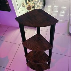 Corner Triangle Oak Shelf