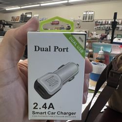 Charger Lot/24 2.4A Dual Port Car Adapter, New in Box