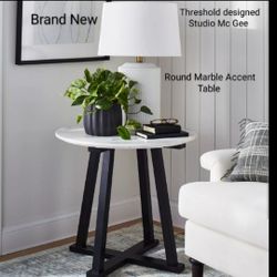 Brand New - Threshold & Studio MC Gee - Round Marble Accent Table 