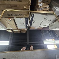 Kohler Essential 30 in. W x 45 in. H Rectangular Framed Wall Mount Bathroom Vanity Mirror in Moderne Brushed Gold