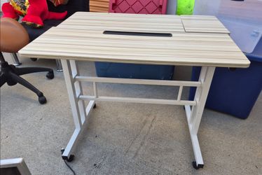 Rolling Standing Desk with Cable Management