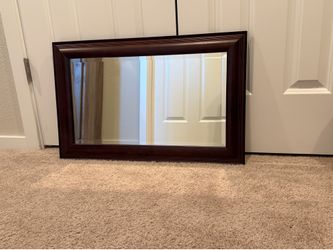 Wood Framed Wall Mirror – 17.75" x 27.75"