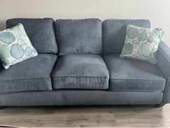 Steel blue sofa