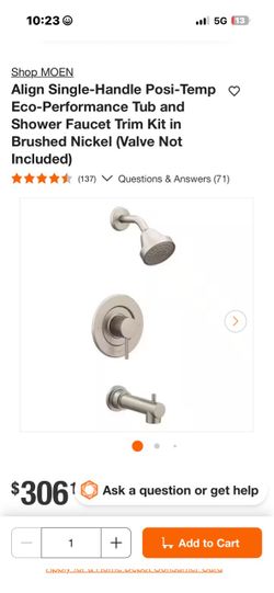 Moen align brushed nickel
