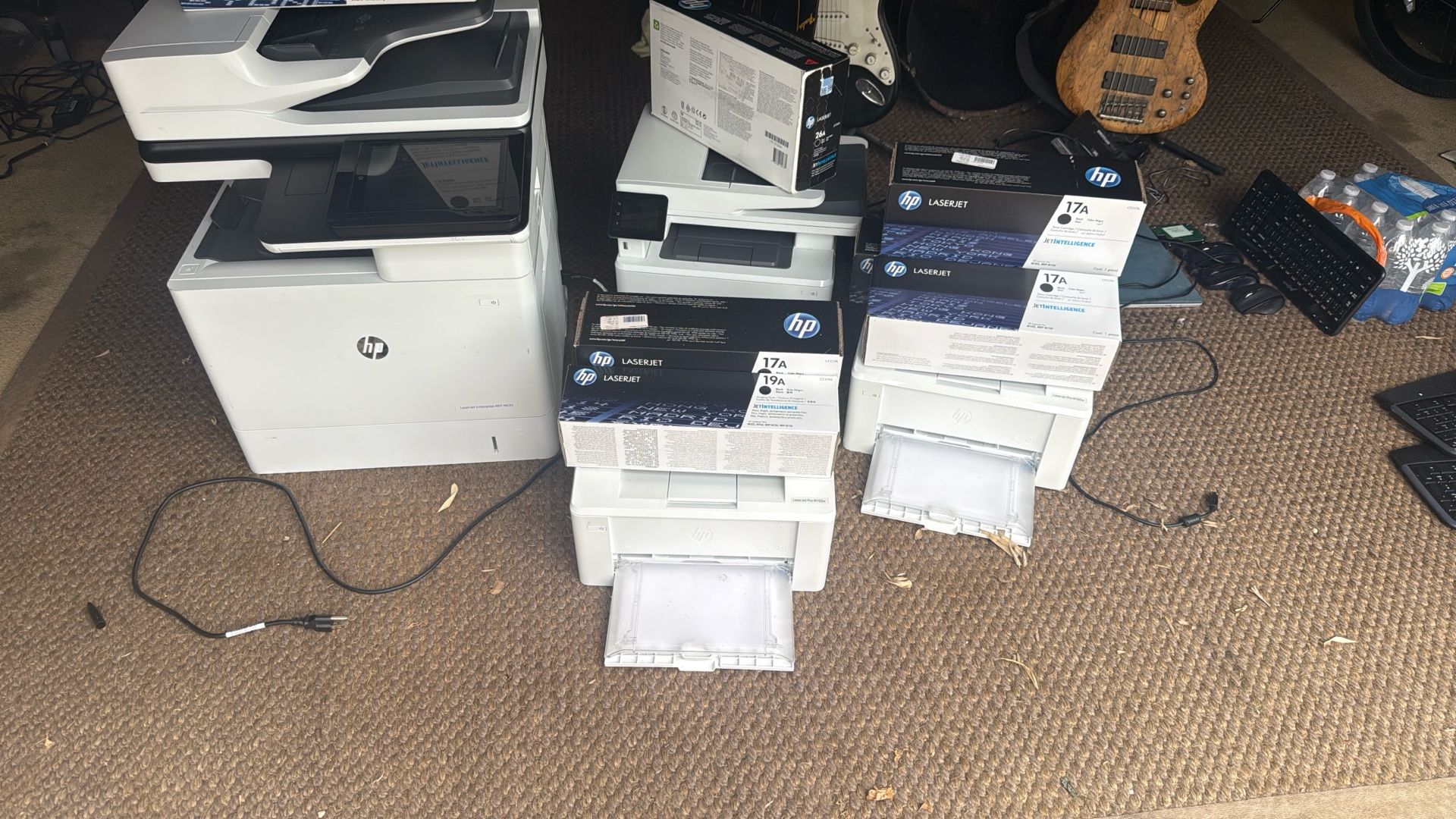 4 HP Laser Printers Black & White With Toner
