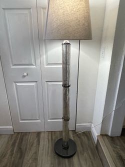 3-Way Floor Lamp With Glass Base 64”H In Good Condition $60 Firm on Price