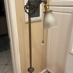 Vintage Antique Brass Floor Lamp