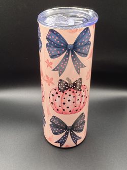 Fall Pumpkins With Bows 20 Ounce Tumbler
