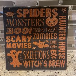 halloween decor sign 