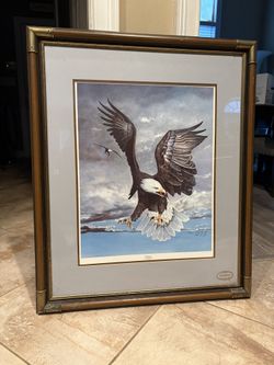 35”x 29.5” Gorgeous Wood Framed signed by Phil Lavely “DESTINY” 1984.  187/500. Certificate on back 