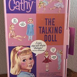 CHATTY CATHY 1998 Blonde Blue Eyes Works Reproduction In Box  Still in Hairnet