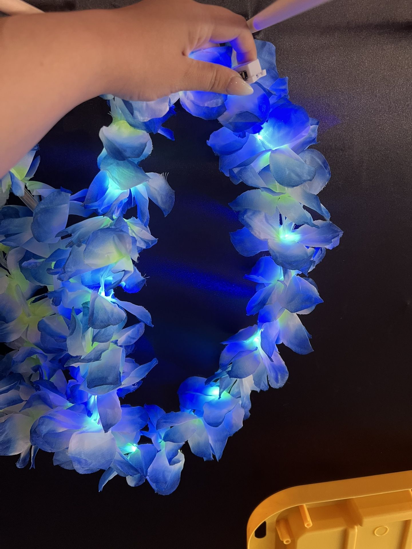 Blue Light up Leis. Set of 50