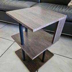 3-Tier Side Table with Metal Legs
