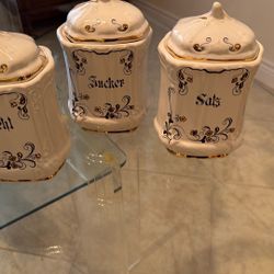 Vintage Sugar ,Flower , Salt Container.. Decor 