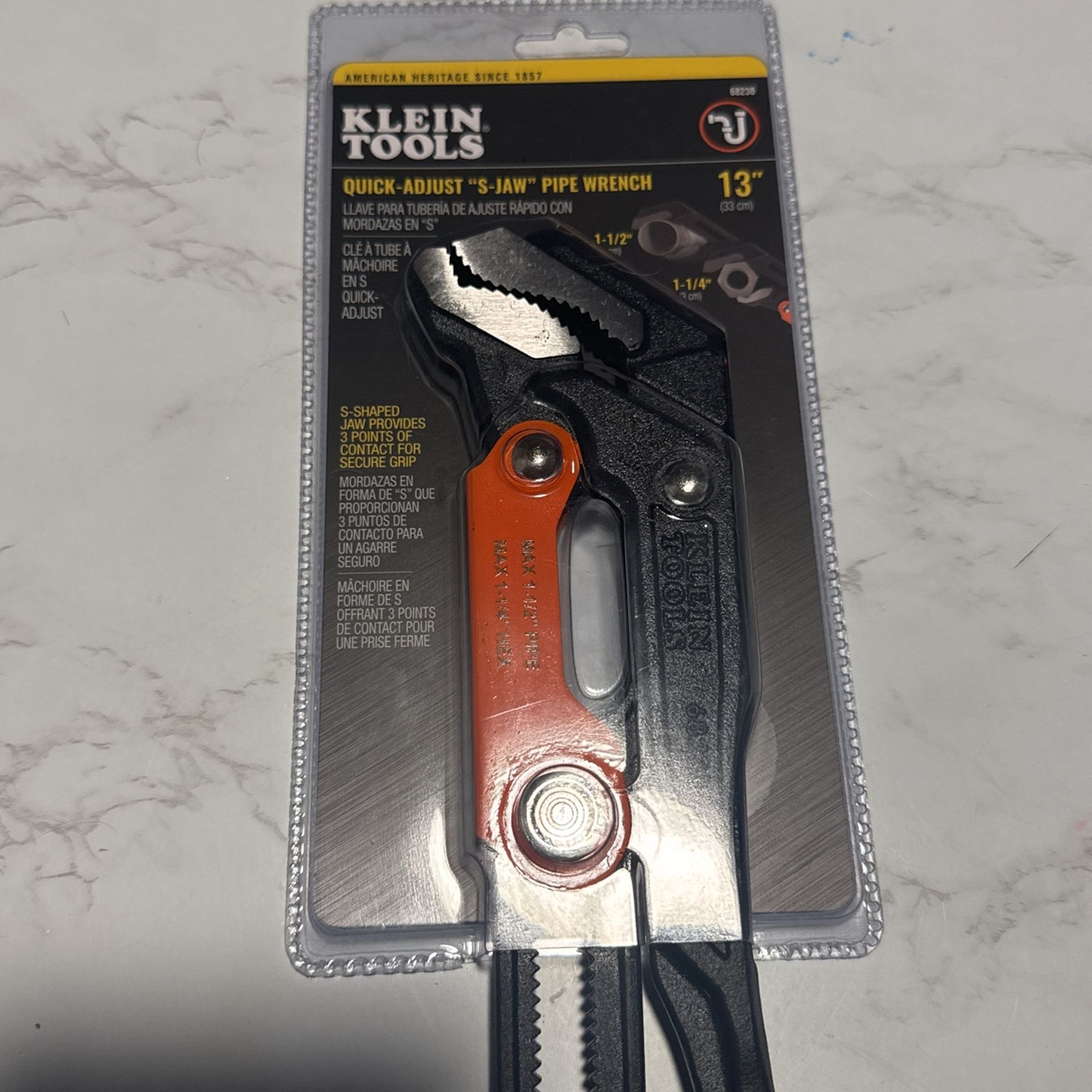 QUICK-ADJUST “s-jaw” Pipe Wrench 