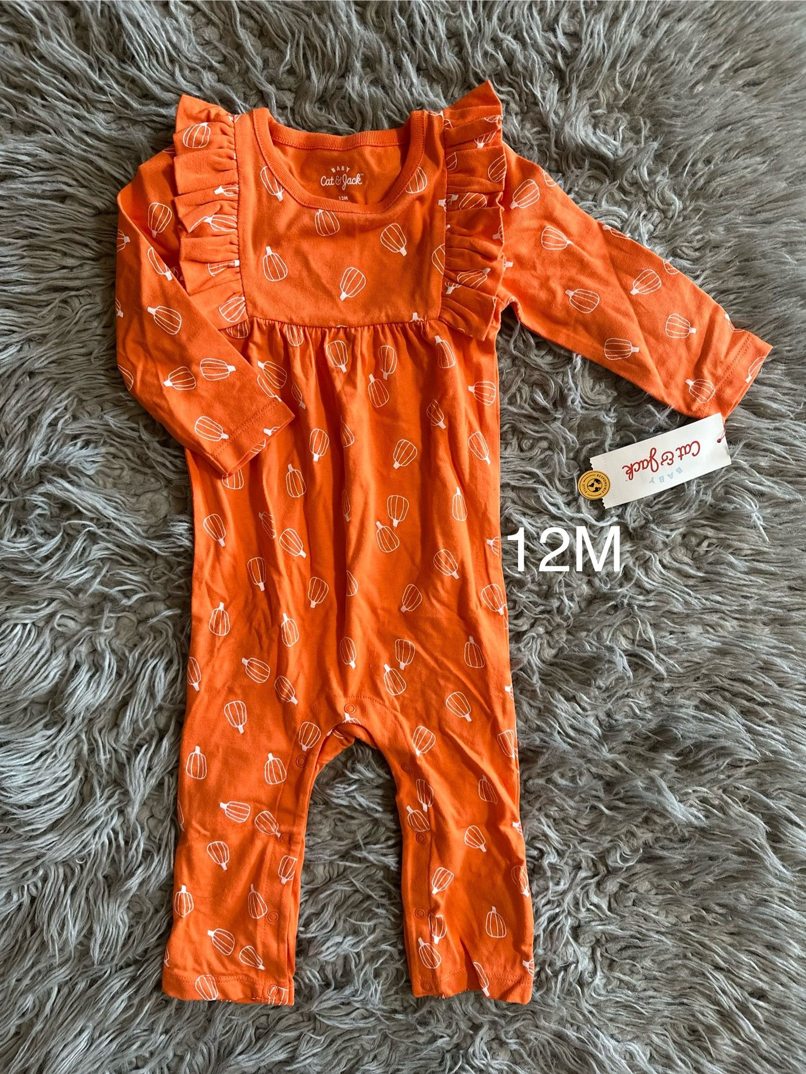 Baby Girl Pumpkin Outfit 12M