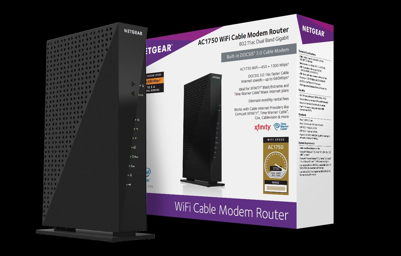 NETGEAR AC1750 WiFi Cable Modem and Router for XFINITY by Comcast
