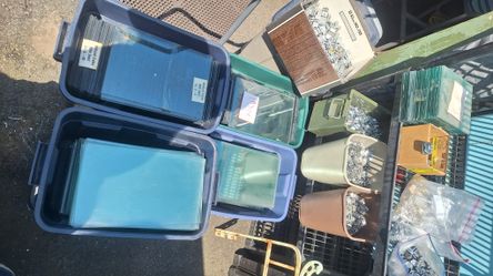 LARGE LOT OF RETAIL GLASS CUBE SHELVING  DISPLAY SHELF  $300 BUCKS FOR ALL 