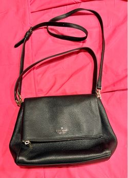 ♠️ Kate Spade New York Black Pebbled Leather Crossbody Purse