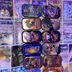 Empty Pokémon Tins 30$