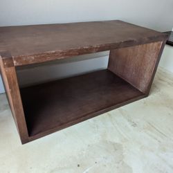 Wooden floating shelves