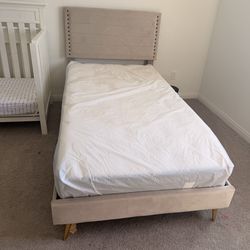Twin upholstered  bed