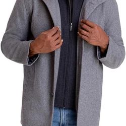 London Fog Men’s Wool Blend Coat XL Color Medium GRAY