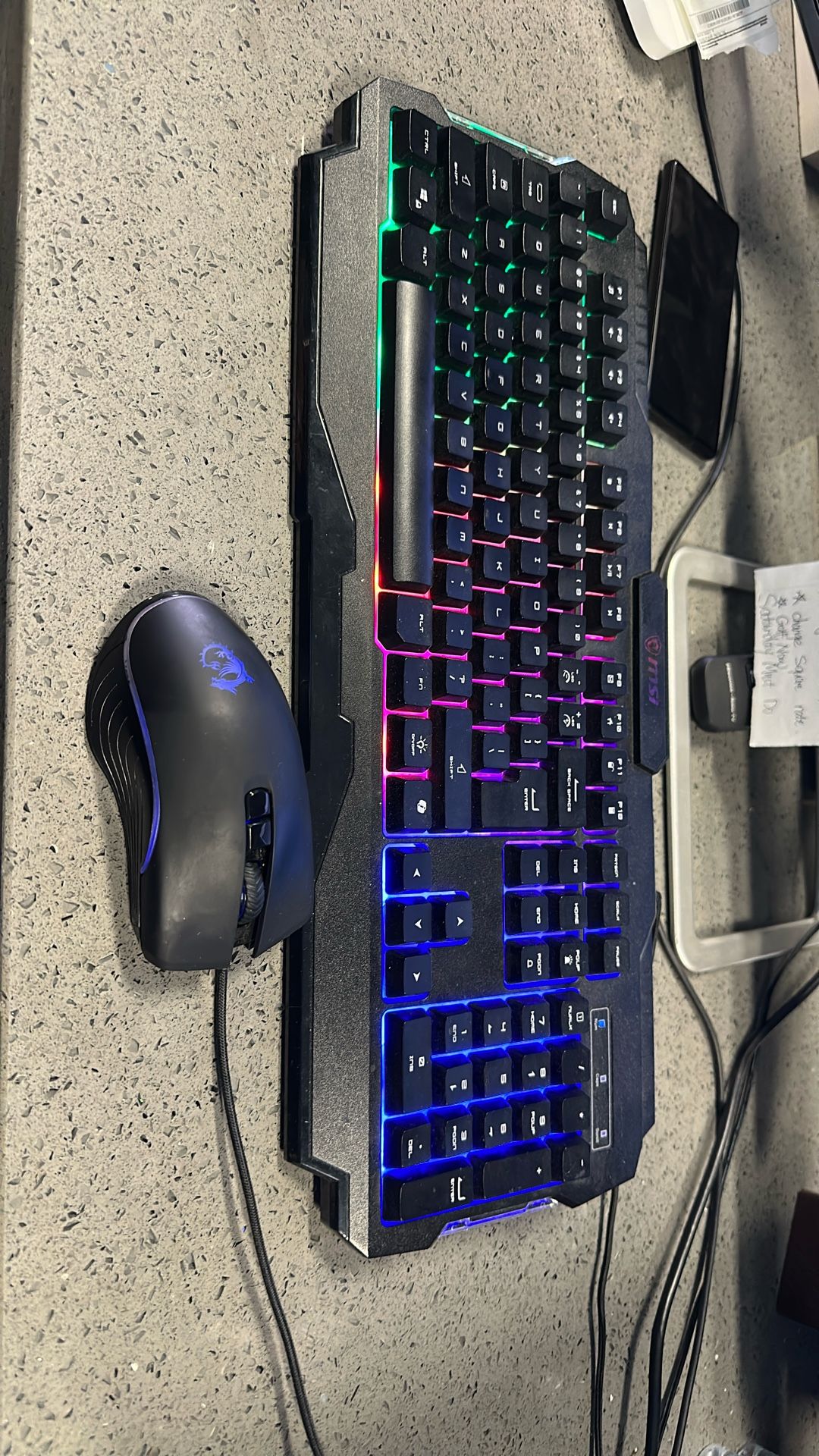 MSI RGB Gaming Mouse And Keyboard Combo