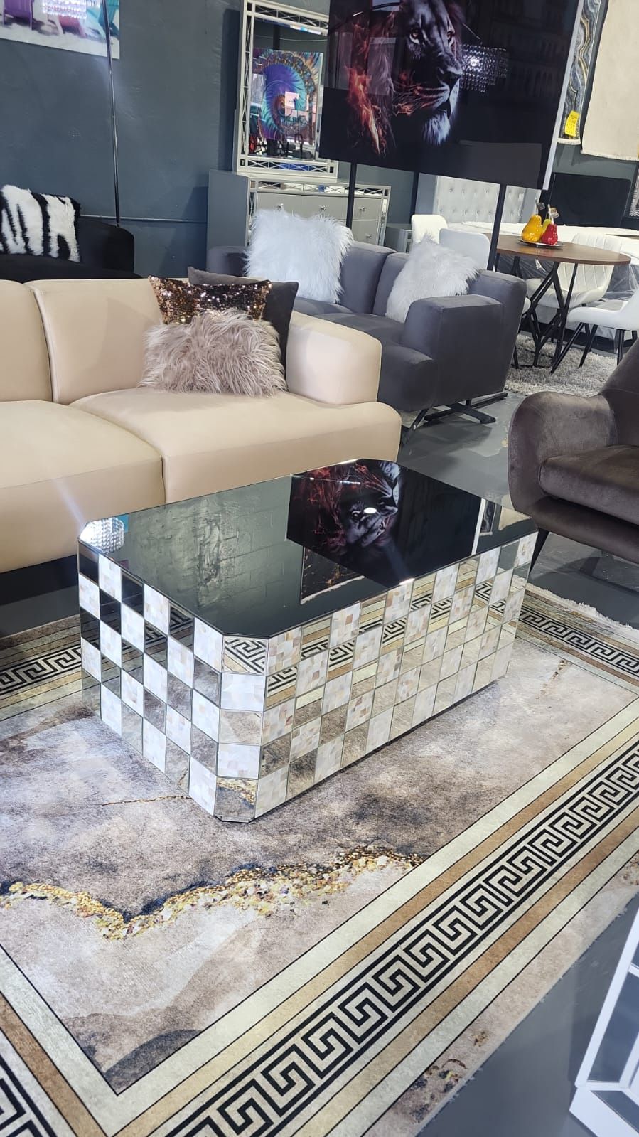 2 PIECE COFFEE TABLE END TABLE IT HAS CRACKED 40x24