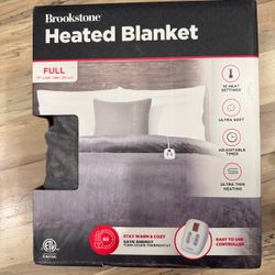 Brookstone Heated Blanket - Full Size, New in Box